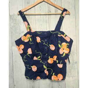 Modcloth Era Practice What You Peach Printed Sz. XL NWT